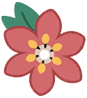 グラシデアの花　フェイスステッカー